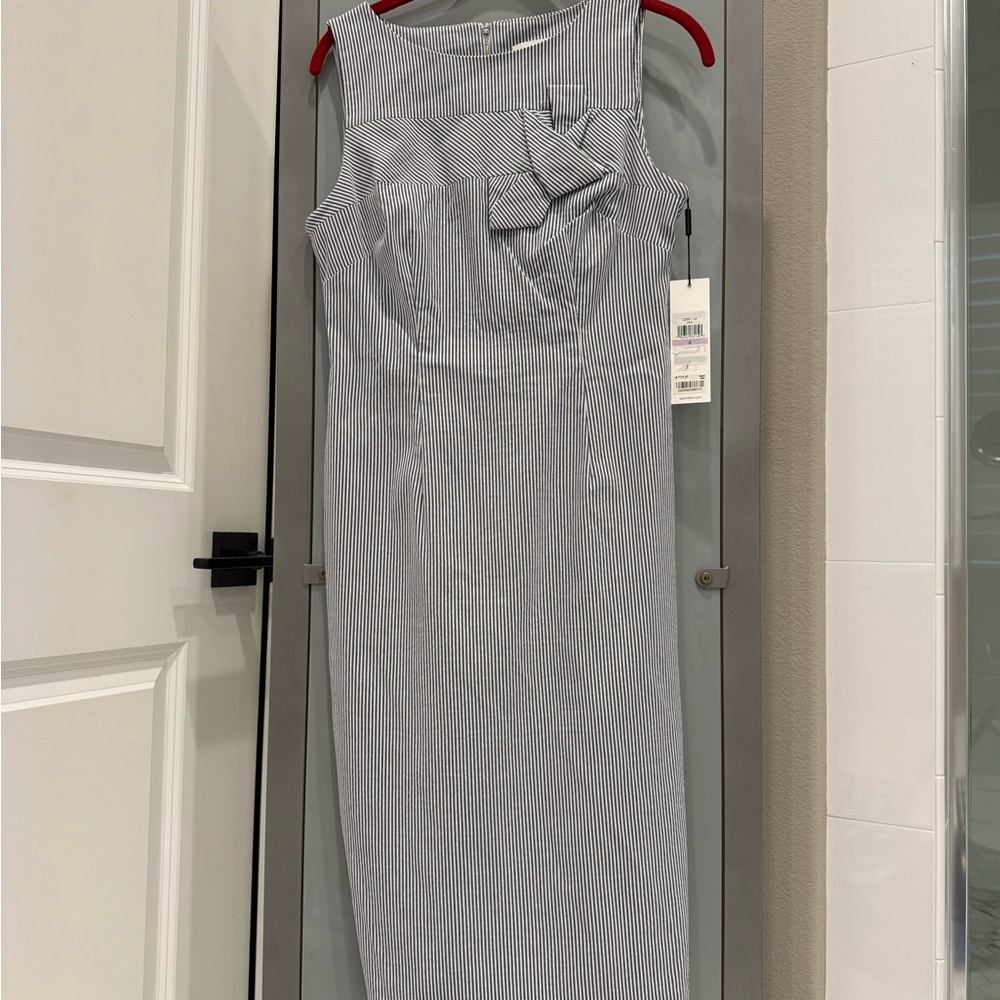 Elegant Striped Sleeveless Dress